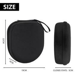 Rynvarl Hard Case for Headphones - Shockproof EVA Carrying Case for Circumaural Headphones - Compact, Lightweight with Inner Mesh Pocket