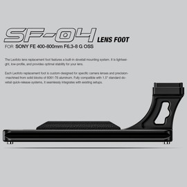 Leofoto Replacemet Camera Lens Foot Tripod Mount Compatible with Sony FE 400-800mm F6.3-8 G OSS (SF-04)