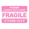 Fragile Sticker,200pcs 2x3 Pink Fragile Sticker for Boxes,Cartons Shipping