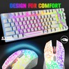 Wireless Gaming Keyboard and Mouse Combo with 87 Key Rainbow