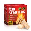 Tsiekay 60 pcs Fire Starter - Natural Fire Starters for