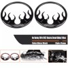 Unbranded Gloss Black Flames Front Speaker Grill Trim For Harley