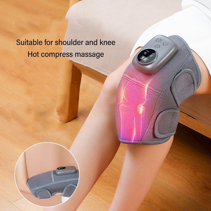 Knee Massager Vibration Single with Multiple Modes Adjustable Strap USB