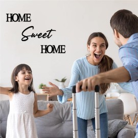 Home Sweet Home Sign Black Metal Sign Wall Decor for Farmhouse Livingroom Bedroom Decor – Large