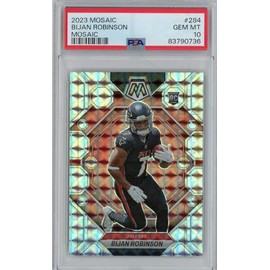 Graded 2023 Panini Mosaic Bijan Robinson #284 Mosaic Rookie RC Football Card PSA 10 Gem Mint