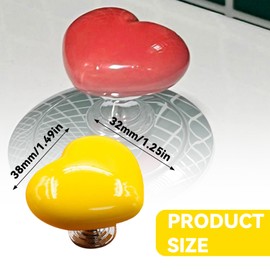 HarmonyCrafts 4Pcs Fashionable Heart Toilet Flush Button Colorful Heart Toilet Press Tool Unique Press Tank Toilet Button for Toilet Tank Button Aid