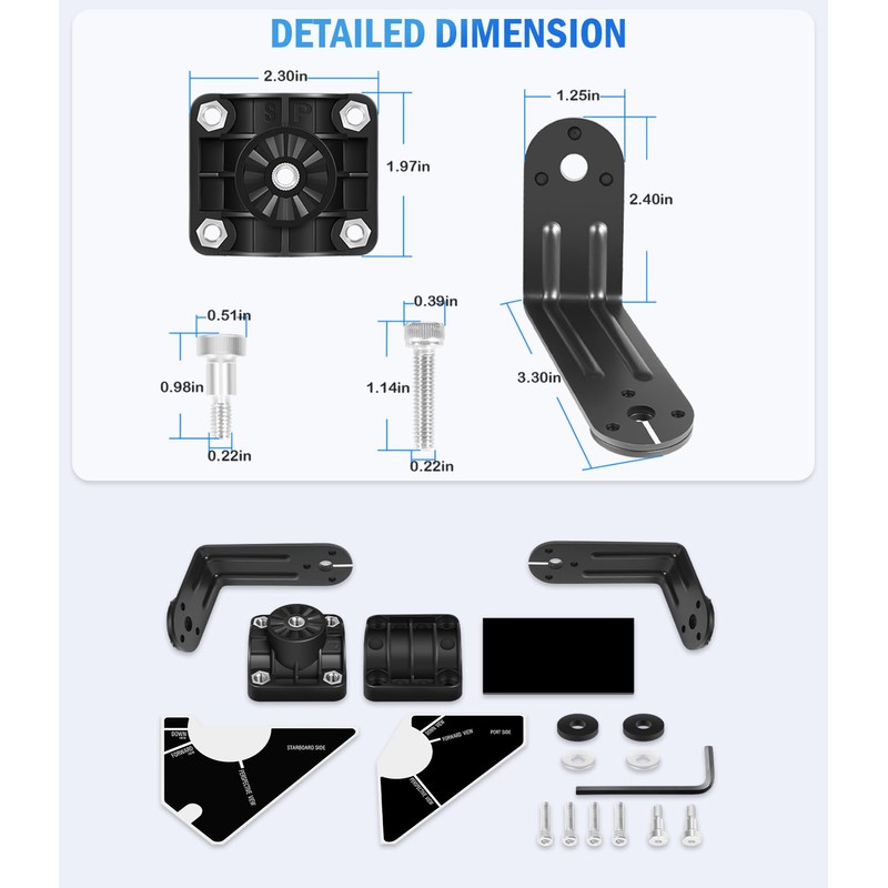 USSKYBOY 010-12970-00 Perspective Mode Transducer Mount fits for Panoptix Livescope