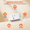 VEVOR 4 Pack Smart Wi-Fi Outlet Plug with Voice Control