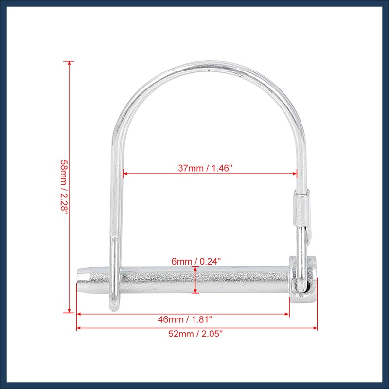 INFINAUTO 2pcs Bicycle Arch D Shape Trailer Shaft Locking Pin
