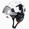 Safety Helmet with Built-In Visor & Removable Earmuffs – Style