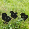 4Pcs Hen Chicken Silhouette Hollow Stake Design Cute Hen Chicken