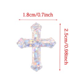 ONLYKXY 520pcs Cross Table Confetti Decor, Glitter, Silvery, Foil, Perfect for Parties, Weddings, Birthdays, Festivals