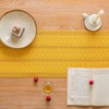 Avalune Yellow Boho Table Runner Modern Farmhouse Small Slim Tablecloth