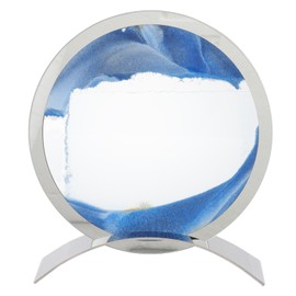 Moving Sand Painting Stress Relief Desk Art Decoration Quicksand Picture for Living Room Office Bedroom S Blue