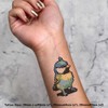 Azeeda 4 x 'Blauer Vogel Pixel Art' Temporäre Tattoos -