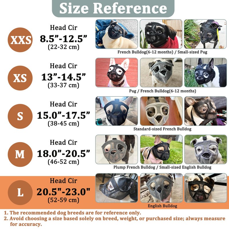 Mayerzon Short Snout Dog Muzzle for French Bulldog with Full