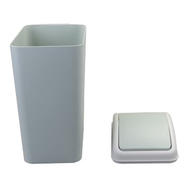 Parlynies Cubo de basura, cubo de basura con tapa, cubo de basura, 1 paquete (azul)