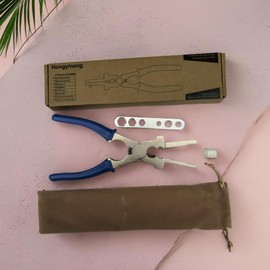 Hongyineng 8" MIG Welding Pliers with Zinc-Plated Anti-rust Body, Nozzle Tip Tool & Hanging Flannel Bag - Durable Welder Kit for Professional Automotive Repair & DIY Project