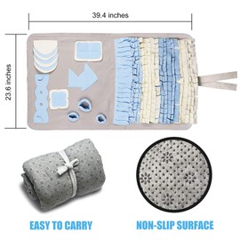 STELLAIRE CHERN Snuffle Mat for Small Large Dogs Nosework Feeding Mat (23.6" x 39.4") Easy to Fill and Machine Washable Training Mats Pet Activity/Toy/Play Mat, Great for Stress Release - M