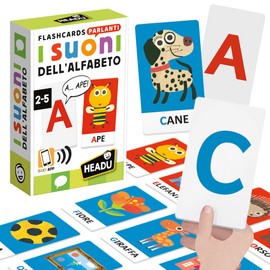 Headu - Flashcards Talking The Sounds of The Alphabet, with The Interactive Phonetic Method, an Educational Game for Children from 2 to 4 Years, Made in Italy