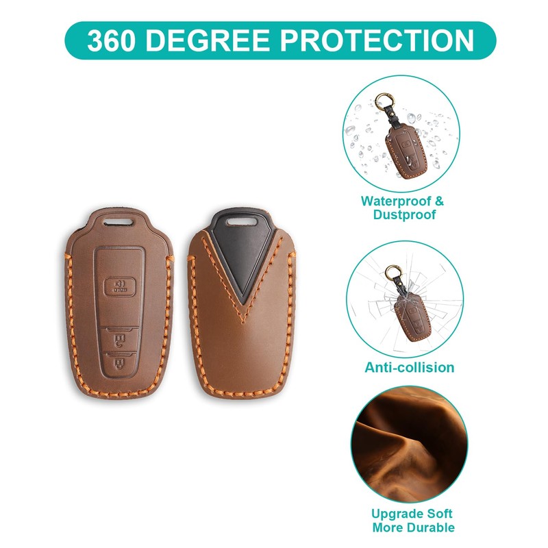 MILD EAST for Toyota Key Fob Cover Genuine Leather Key
