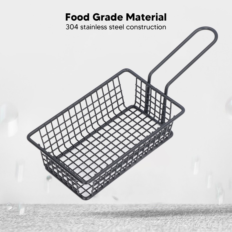Fryer Basket Food Grade Stainless Steel French Fry Holder Frying