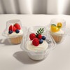 FUailiYY 100 Jumbo Muffin Containers, Clear Plastic individual Cupcake Containers