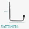 Navaris 8 x Garage Hooks - Wall Hook Set -
