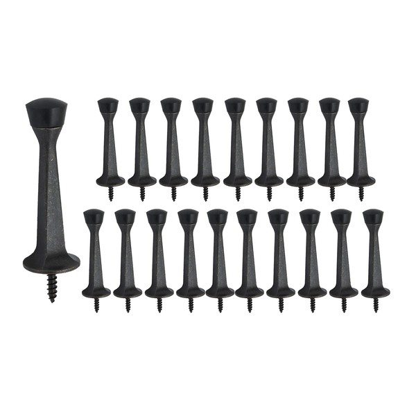 QCAA Rubber Tip Heavy Duty Solid Rigid Door Stop, 3",