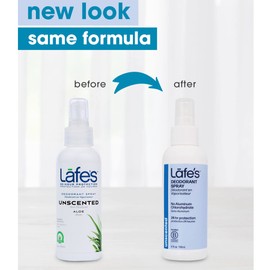 Lafe's Natural Deodorant | 4oz Aluminum Free Natural Deodorant Spray for Women & Men | Paraben Free & Baking Soda Free with 24-Hour Protection | Unscented | 2 Pack
