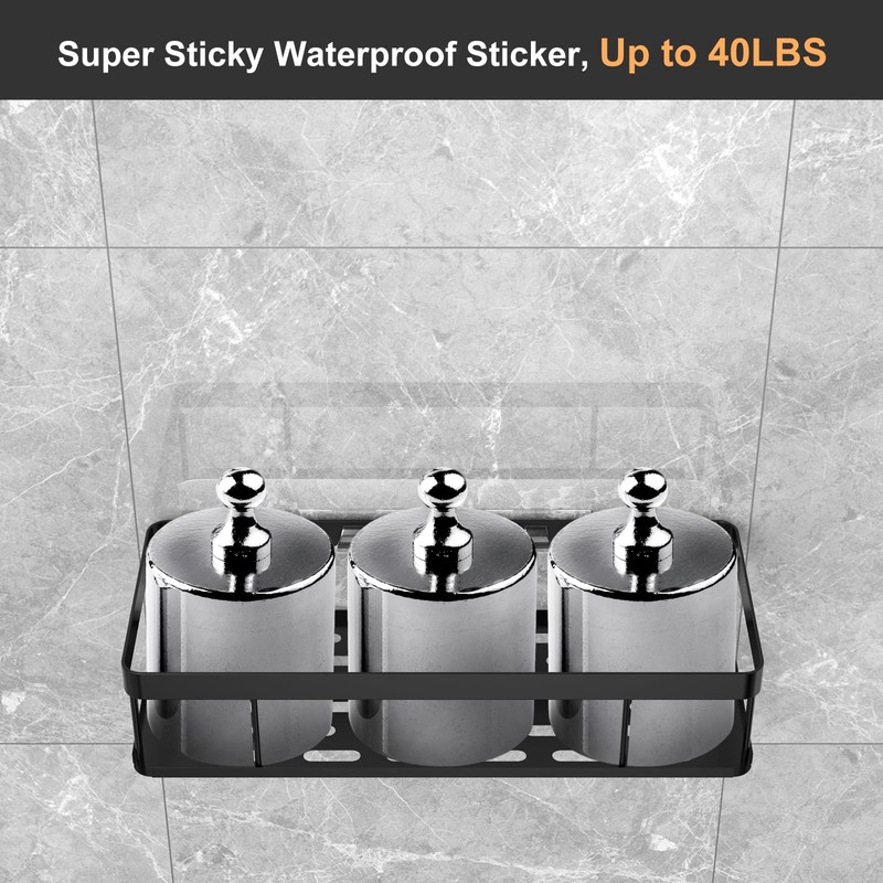 UUlioyer Shower Caddy, Shower Shelf No Drilling, Bathroom Accessory with