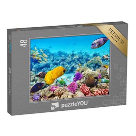 puzzleYOU: Puzzle 48 Piece "Wonderful and Beautiful Underwater World with Coral and Tropical Fish" - from the Underwater Puzzle Collection