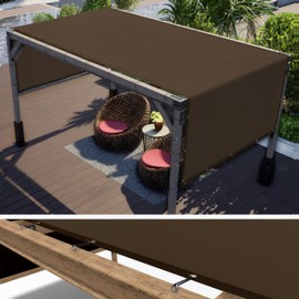 ColourTree 10' x 12' Brown Pergola Sun Shade Canopy Replacement Cover UPF50, Commercial Grade 260 GSM Cloth for Outdoor Patio, Garden, Backyard (We Make Custom Size)