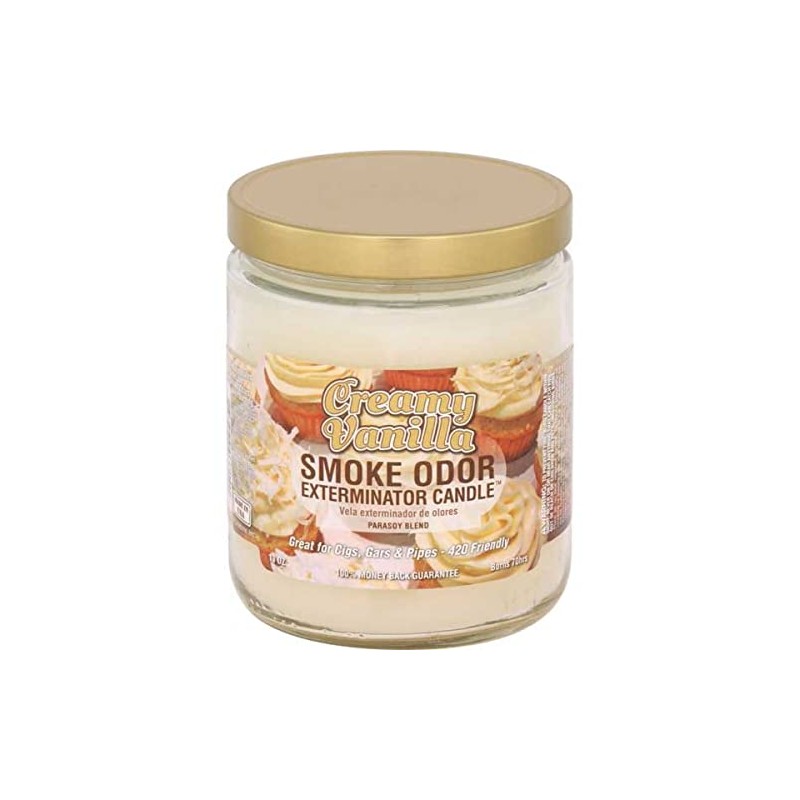 Odor Exterminator Candle Creamy Vanilla 13once by Smokers Candle