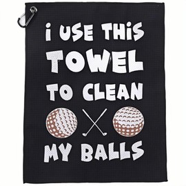 SDXCJY Golf Towel, Funny Golf Gift. Funny Golf Gift for Men, Husband, Boyfriend, Dad, Golf Towels for Golf Bags with Clip, Birthday, Golf Accessories