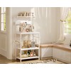 SUPERJARE Kitchen Bakers Rack with Power Outlet, Coffee Bar Table