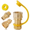3/4 Natural Gas Quick Connect Fittings Sealed Connection，Solid Brass Propane