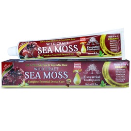 Sea Moss Essential Toothpaste - 6.5 oz Pack of 1 | A Unique Blend of Sea Moss, Mushroom, Manjistha, Curcumin, Terminalia Chebula