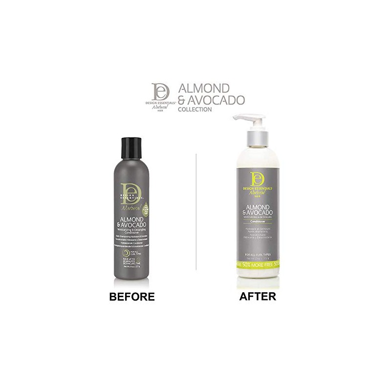 Design Essentials Natural Almond & Avocado Moisturizing & Detangling Conditioner,