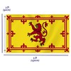 3×5 FT Scotland Rampant Lion Flag,Large Scottish Outdoor Banner,75D Scotsman