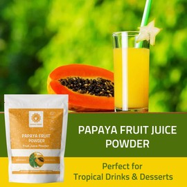 Papaya Fruit Powder 227g | 100% Natural Papaya Powder 8 oz | Papaya Fruit Powder for Juices, Smoothies, Milk Shakes, Fruit Salads |Free from Preservatives, Artificial Colors, | Vegan, Gluten-Free