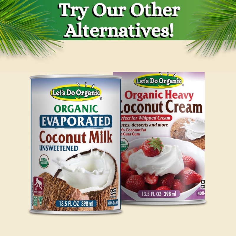 Lets Do Organic Evaporated Coconut Milk Unsweetened - Organic Unsweetened