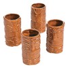 Ceramic Tiki Tumbler Mugs (4 cup set) Luau Tropical Party