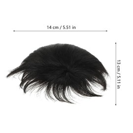FRCOLOR Men's Hair Toupee Clip-in Hair Extension for Receding Hairline Replacement Piece for Male Balding Comfortable