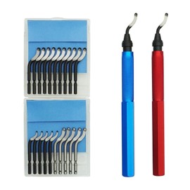 VASTOOLS Deburrer, hand deburring tool for plastic, metal, stainless steel, steel, copper, aluminium and 3D printing, 22 different blades for different holes, round holes, inner edges