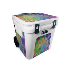 MightySkins Skin Compatible with Yeti Roadie 48 Wheeled Cooler - Color Fractal | Protective, Durable, and Unique Vinyl Decal wrap Cover | Easy to Apply, Remove, and Change Styles | Made in The USA