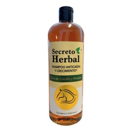 Shampoo Secreto Herbal con Extractos Naturales de Romero y Cola de Caballo | Anticaída y Crecimiento Para Cabello Teñido y Todo Tipo de Cabello 1 L