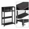 IBUYKE Narrow Side Table with Storage Shelf, 3 Tier End