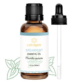 Spearmint Oil for Facial Hair Skin Roll On Diffuser Room Spray - Pure Organic Therapeutic Grade Spearmint Essential Oil 1 Oz