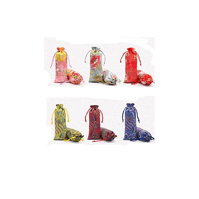 NC 10 pieces drawstring bag silk small drawstring gift jewellery